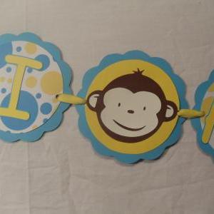 Monkey Birthday Or Shower Banner
